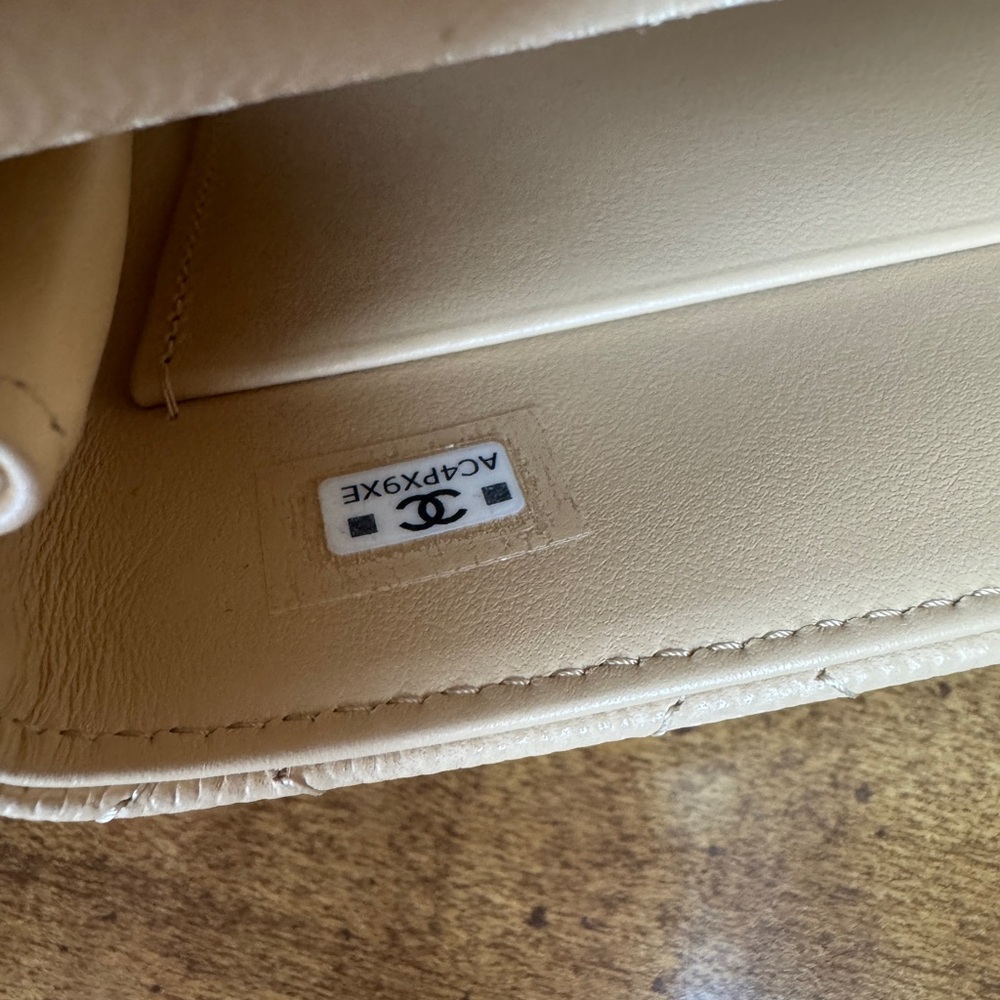 Chanel Beige Caviar Leather Micro Coco Handbag - Picture 12 of 15